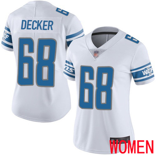 Detroit Lions Limited White Women Taylor Decker Road Jersey NFL Football #68 Vapor Untouchable